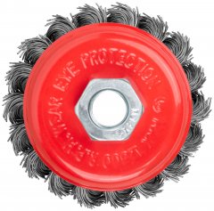 Корщетка-чашка, гайка М14, стальная витая проволока  75 мм FIT 39467
