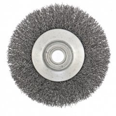 Щетка для УШМ, 100 мм, М14, "тарелка", витая проволока Сибртех 746087
