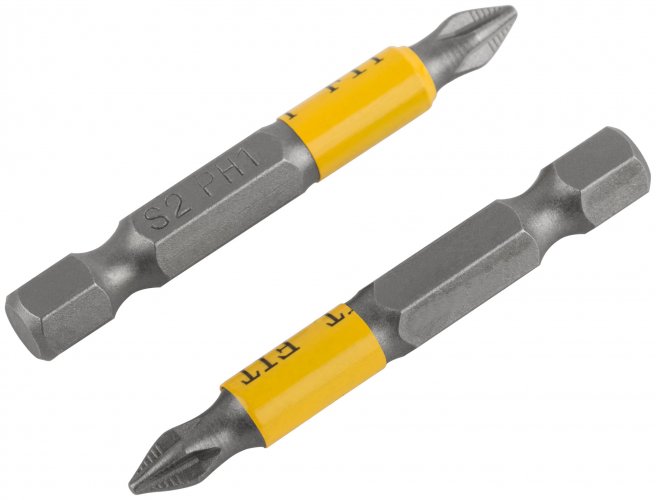 Биты кованые, сталь S2, односторонние 50 мм PH1, 10 шт., блистер FIT 57524