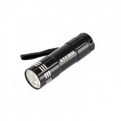 Фонарь бытовой алюминиевый с гравировкой, черный, 9 Led, 3 х ААА Stern 90506