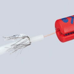 Инструмент для удаления изоляции с коаксиального кабеля 100 мм, KNIPEX, ( KN-1660100SB )