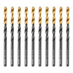 Сверло по металлу, 4 мм, HSS-Tin, Golden Tip, 10 шт. Denzel 717209