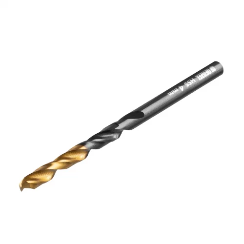 Сверло по металлу, 4 мм, HSS-Tin, Golden Tip, 10 шт. DENZEL 717209