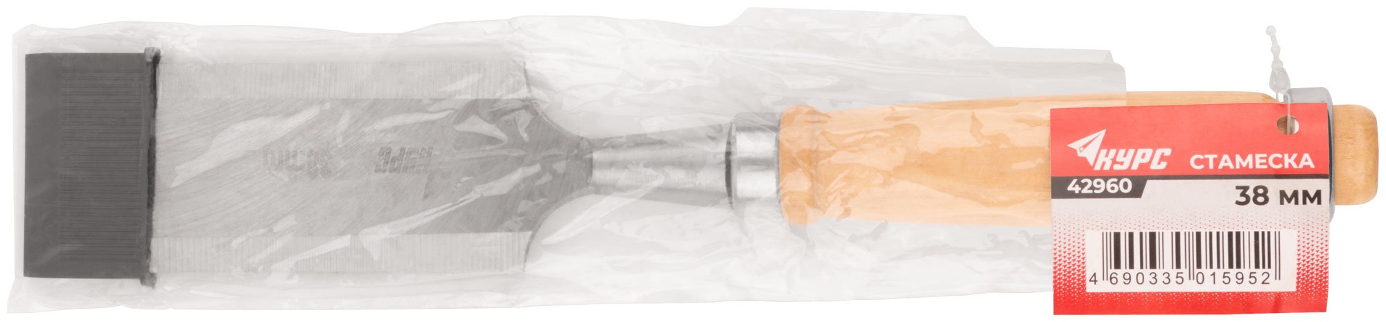 Стамеска с деревянной ручкой 38 мм КУРС 42960