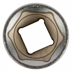 Головка торцевая, 22 мм, шестигранная, CrV, под квадрат 1/2, хромированная MATRIX 13122