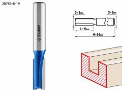 Пазовая прямая фреза ЗУБР Профессионал 8x19 мм, хвостовик 8 мм 28753-8-19