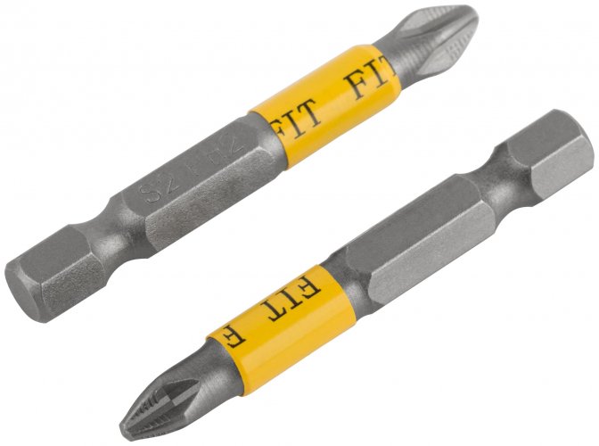 Биты кованые, сталь S2, односторонние 50 мм PH2, 10 шт., блистер FIT 57525