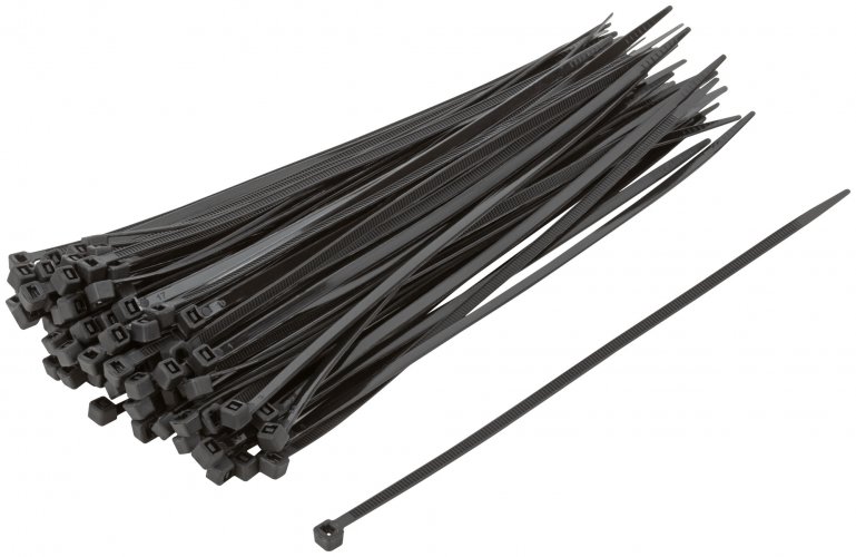 Хомуты нейлоновые, черные д/проводов 100 шт., 200x3,6 мм FIT 60393