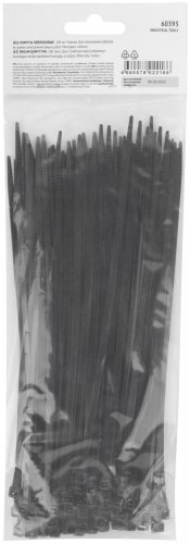 Хомуты нейлоновые, черные д/проводов 100 шт., 200x3,6 мм FIT 60393