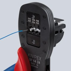 Обжимные клещи для миниатюрных штекеров вороненые 190 мм, KNIPEX, ( KN-975424 )
