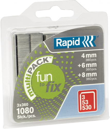 Скоба Workline 53/4-6-8 набор 1080 шт, RAPID 40108715