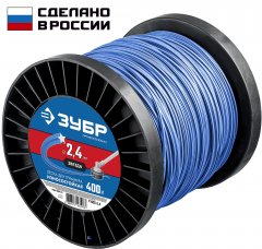 Леска для триммера ЗУБР ЗВЕЗДА Профессионал 2.4 мм, 400 м 71025-2.4
