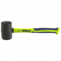 Киянка резиновая, 680 г, черная резина, фибергласовая рукоятка Сибртех 11165