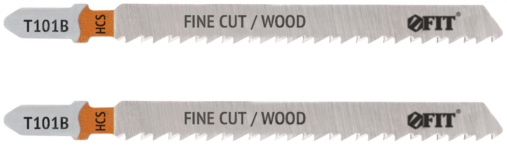 Полотна по дереву, HCS, шлифованные под свободным углом зубья, 100/74/2,5 мм (T101B), 2 шт. FIT 40895