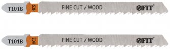 Полотна по дереву, HCS, шлифованные под свободным углом зубья, 100/74/2,5 мм (T101B), 2 шт. FIT 40895