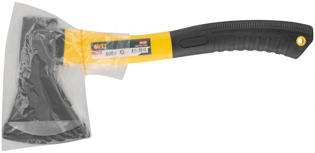 Топор кованая усиленная сталь, усиленная фиберглассовая ручка 800 гр. FIT 46208