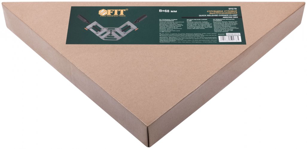 Струбцина угловая усиленная быстрозажимная 68 мм FIT 59278