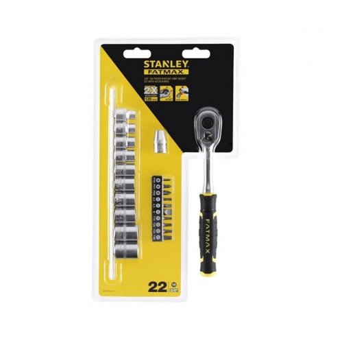 Набор торцевых головок FatMax 3/8" 22 предмета FMMT82680-0, STANLEY ( 0-82-680 )