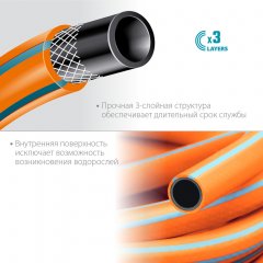 Поливочный шланг GRINDA PROLine FLEX 3 3/4", 50 м, 20 атм 429008-3/4-50