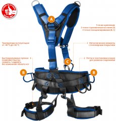 Страховочная и удерживающая привязь ЗУБР Олимп Профессионал 11591