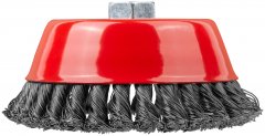 Корщетка-чашка, гайка М14, стальная витая проволока 150 мм FIT 39470