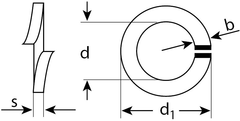 Пружинная шайба ЗУБР DIN 127, оцинкованная, 12 мм, ТФ6, 12 шт. 4-303856-12