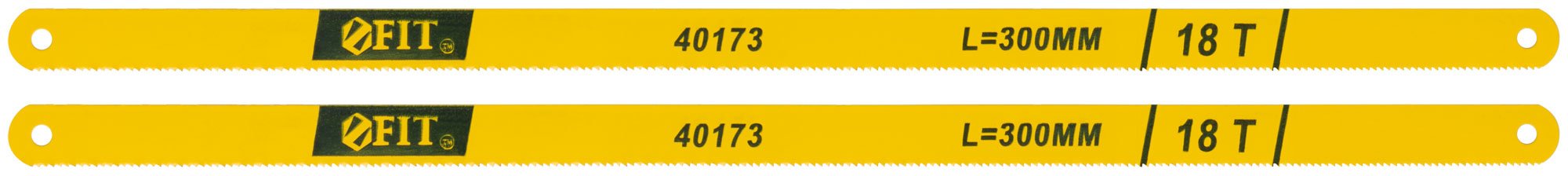 Полотна ножовочные по металлу, легированная сталь, 20 Cr, 300 мм, в блистере 2 шт. ( 18 ТPI ) FIT 40173