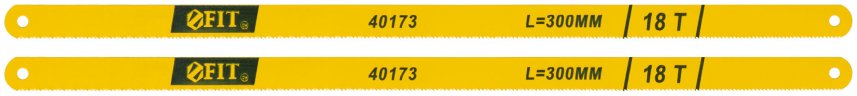 Полотна ножовочные по металлу, легированная сталь, 20 Cr, 300 мм, в блистере 2 шт. ( 18 ТPI ) FIT 40173