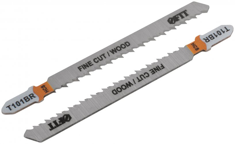 Полотна по дереву, HCS, шлифованные под свободным углом, реверсивные зубья, 100/74/2,5 мм (T101BR), 2 шт. FIT 40896