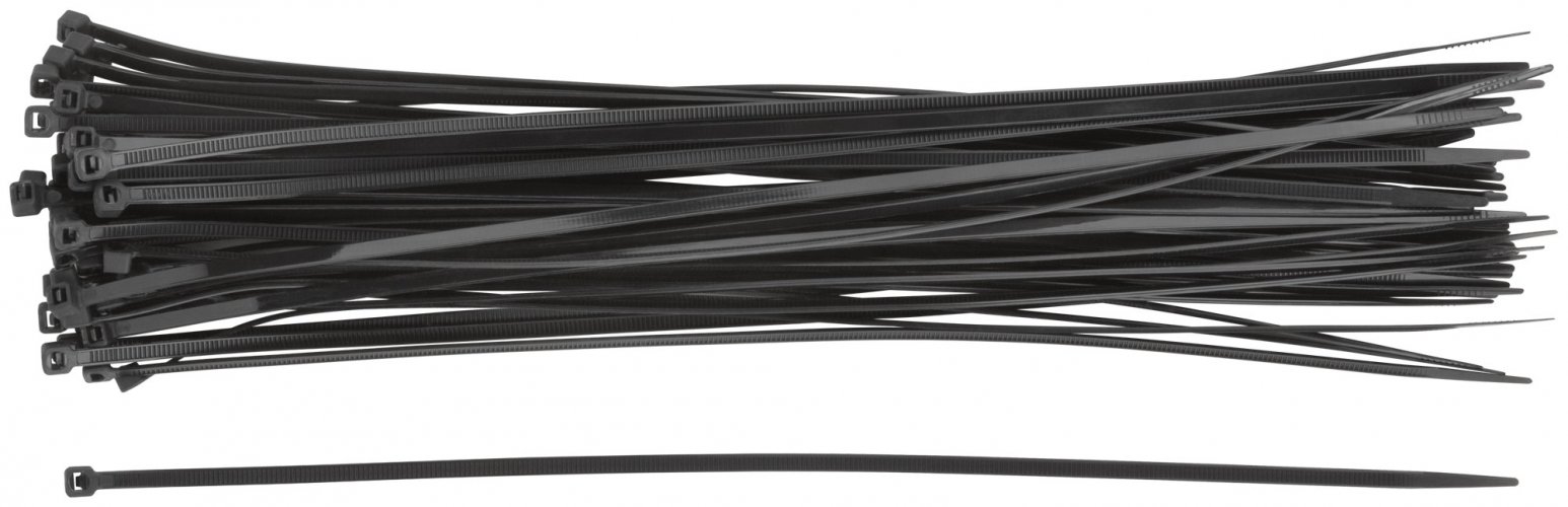 Хомуты нейлоновые, черные д/проводов 50 шт., 300x3,6 мм FIT 60396