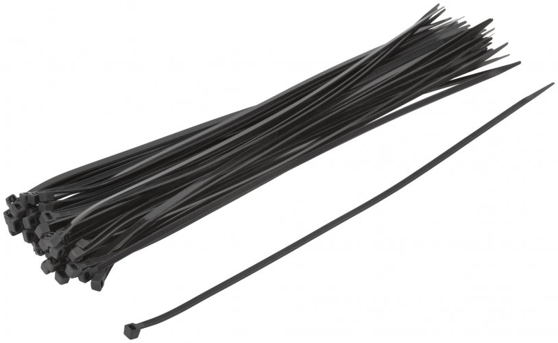 Хомуты нейлоновые, черные д/проводов 50 шт., 300x3,6 мм FIT 60396