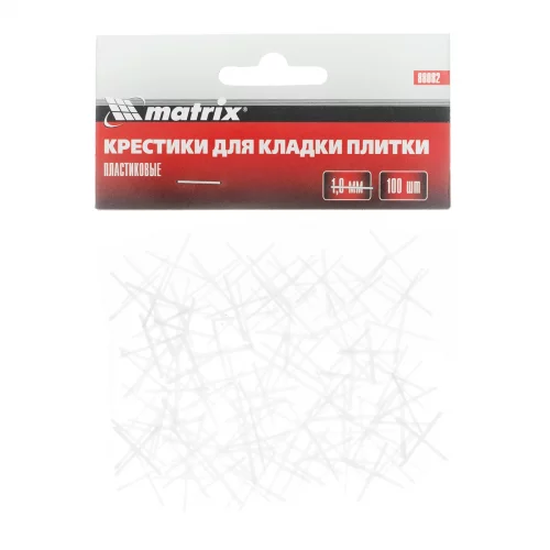 Крестики, 1.0 мм, для кладки плитки, 100 шт MATRIX 88082