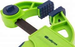 Струбцина F-образная, быстрозажимная, 900 х 70 х 1130 мм, пластиковый корпус, фиксатор, двухкомпонентная рукоятка Сибртех 20568