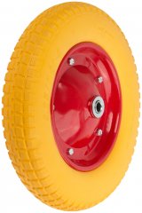 Колесо запасное полиуретановое 330х63x230 мм для тачки 77555 ( PU 3,25"/3,00"-8" ) ( посадка ширина 87 мм, диаметр 16 мм ) FIT 77585