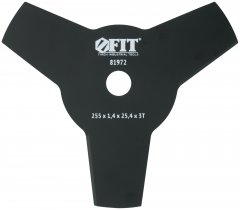 Нож для триммера, 3 лопасти, 2-х сторонние лезвия  255х25,4х3Т FIT 81972