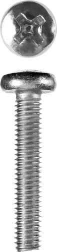 Винт ЗУБР DIN 7985, M6 x 30 мм, 5 кг, (примерно 633 шт.) кл. пр. 4.8, оцинкованный, 303150-06-030