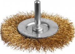 Щетка дисковая для дрели (латунированная проволока 0,3 мм, 75 мм) MIRAX 35145-075