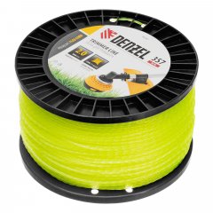 Леска для триммера витой квадрат, 2,0мм х 357м, на DIN катушке FLEX CORD Denzel 96297