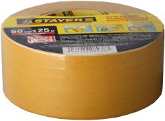 Лента клейкая двусторонняя армированная (48 мм; 25 м) "Profi" STAYER 1217-25