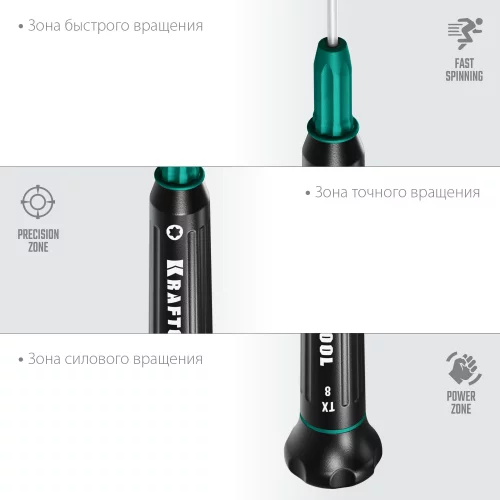 Отвертка для точных работ KRAFTOOL Precision TX8, 25684-08