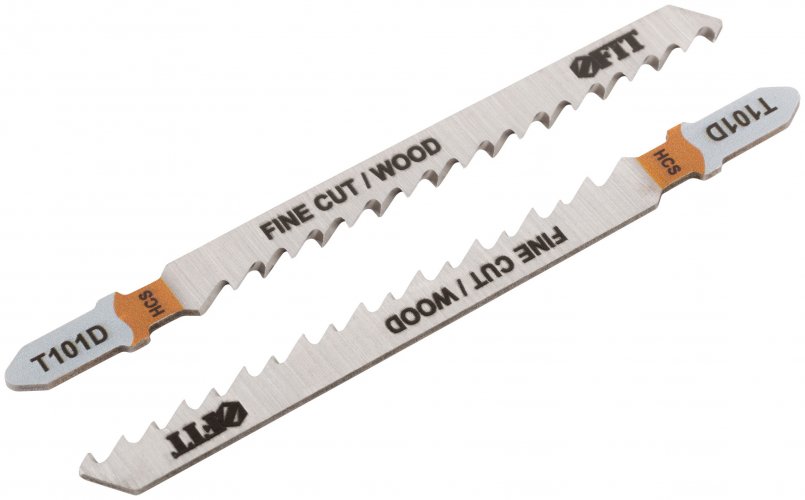 Полотна по дереву, HCS, шлифованные под свободным углом зубья, 100/74/4 мм (T101D), 2 шт. FIT 40897