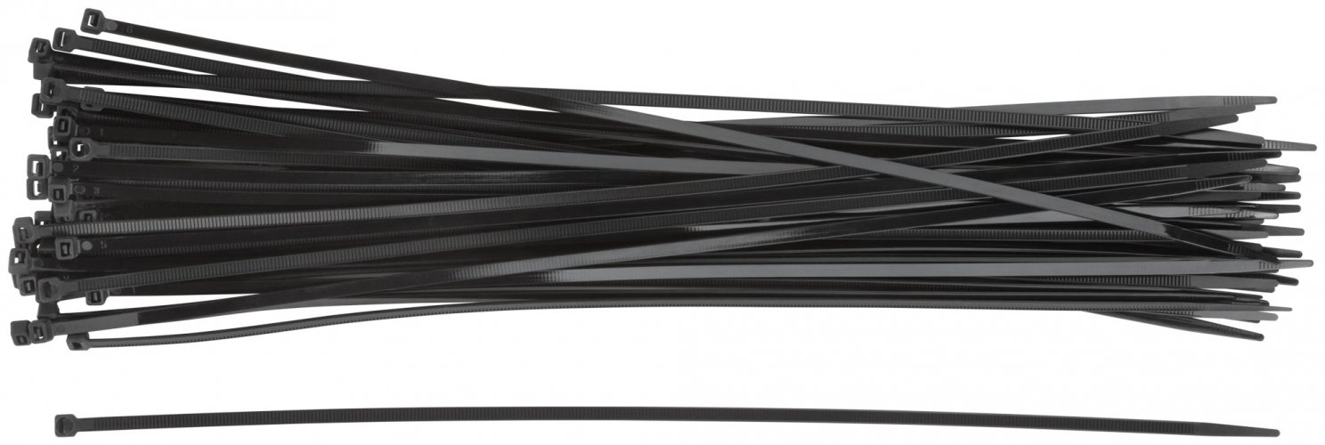 Хомуты нейлоновые, черные д/проводов 50 шт., 400x4,8 мм FIT 60398