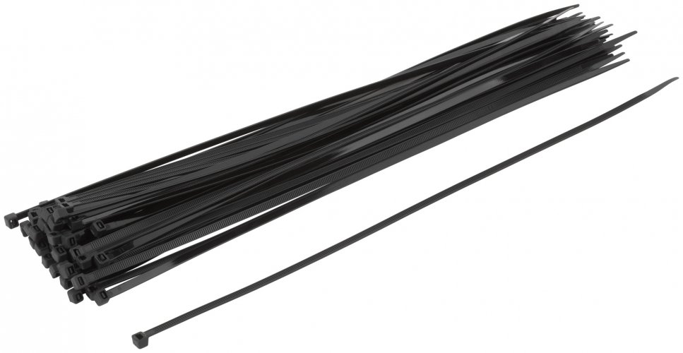 Хомуты нейлоновые, черные д/проводов 50 шт., 400x4,8 мм FIT 60398