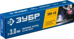 Электроды сварочные ЗУБР Профессионал ЗОК-46, с рутил-целлюлозным покрытием, 3х350 мм, 5 кг 40035-3.0