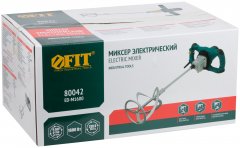 Миксер 1600 Вт; 0-580 / 0-780 об/мин; 90 Нм; 145 л; двухскоростной, металл.корпус; БС щеток; рез.накл.; коробка FIT 80042