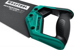 Ножовка для точного реза KRAFTOOL "Alligator BLACK", 550 мм, 11 TPI 3D зуб, 15205-55