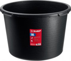 Строительный круглый таз, 90 л, высокопрочный, морозостойкий пластик, ЗУБР МАСТЕР, 06095-90_z03