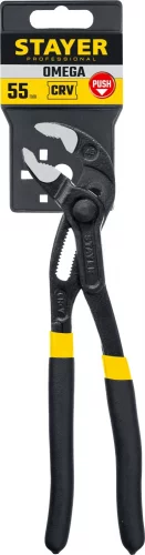 Переставные клещи, c быстрой регулировкой, Cr-V, тип "К", 250мм STAYER OMEGA Professional 2239_z02