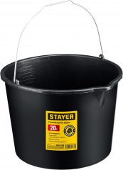 Строительное пластмассовое ведро, 20 л, STAYER STRONG MASTER 06083-20_z02