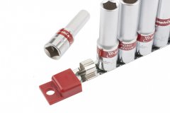 Набор удлиненных торцевых головок 1/4, шестигранные, CrV, 10 шт, 4-13 мм Matrix 13592